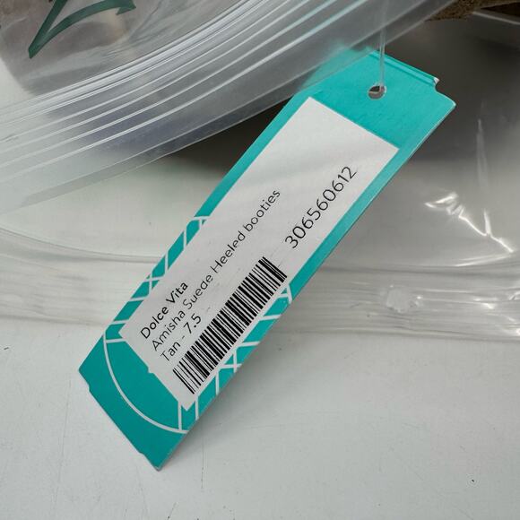 Dolce Vita Amisha Suede Heeled Booties Western Boots Tan/Taupe Womens Size US7.5 - Picture 13 of 13